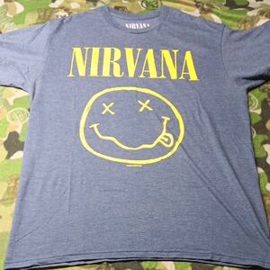 NIRVANA Blue and Yellow Short Sleeve Tee